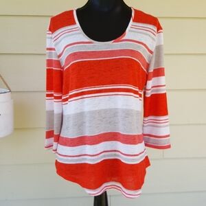 3/$30💥 Delicate Knit Striped Top BROCHURE Canada (XL)
